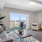a living room with a large window