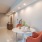 a dining area near a kitchen