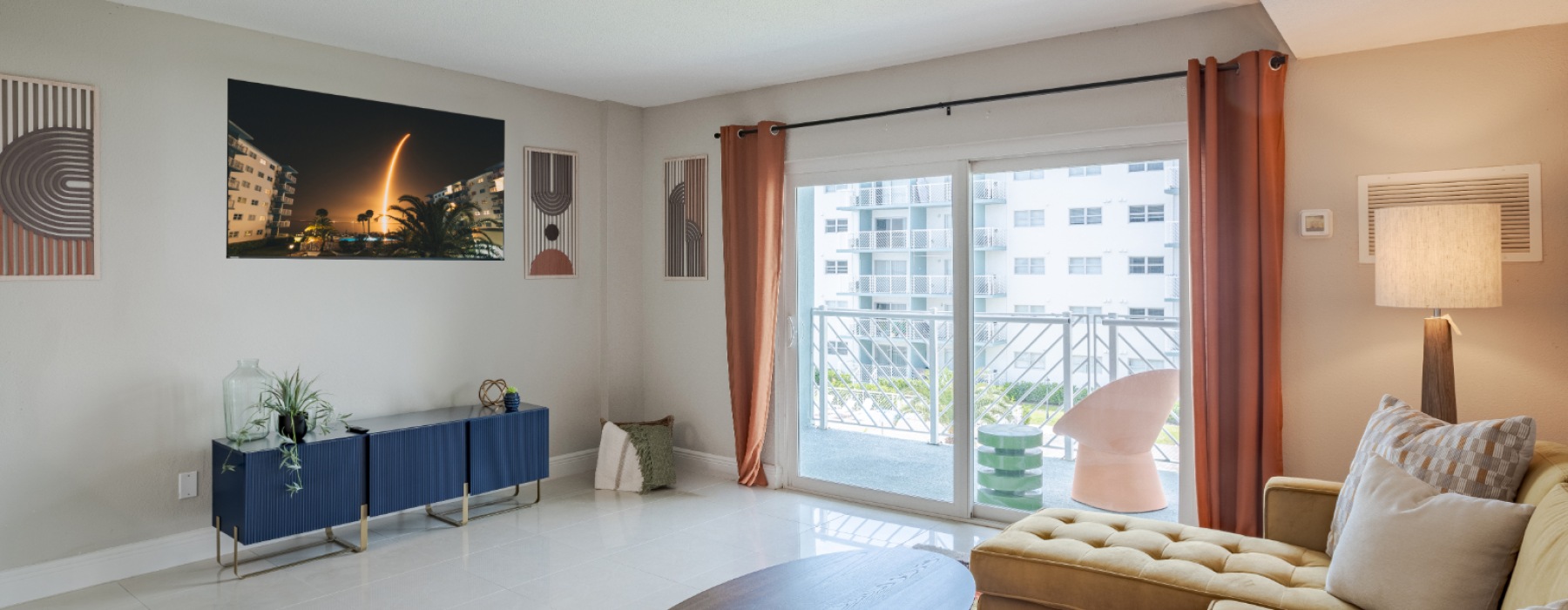 Open space living area with natural lighting