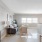 a living room with a white ceiling